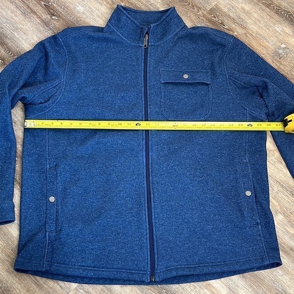 Duluth Trading Co Men's Silver Lining Fleece Full Zip Mock Jacket Size XL Blue - Picture 10 of 14